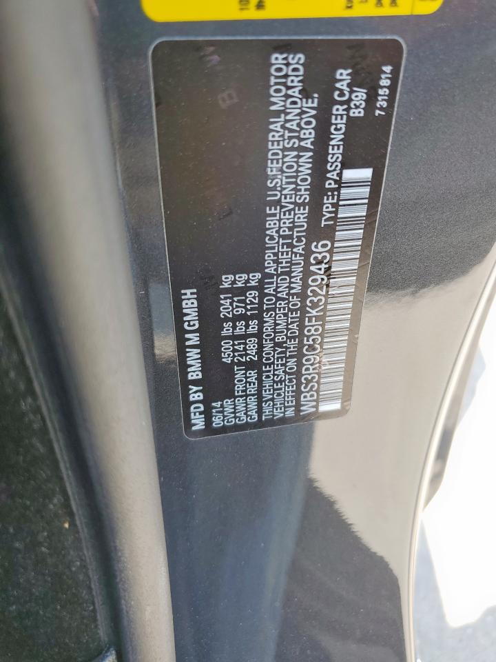 2015 BMW M4 VIN: WBS3R9C58FK329436 Lot: 67573385