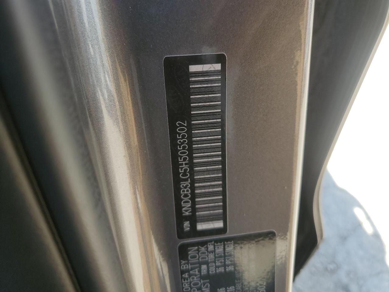 2017 Kia Niro Fe VIN: KNDCB3LC5H5053502 Lot: 69186115