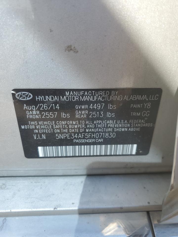 2015 Hyundai Sonata Sport VIN: 5NPE34AF5FH071830 Lot: 69237155