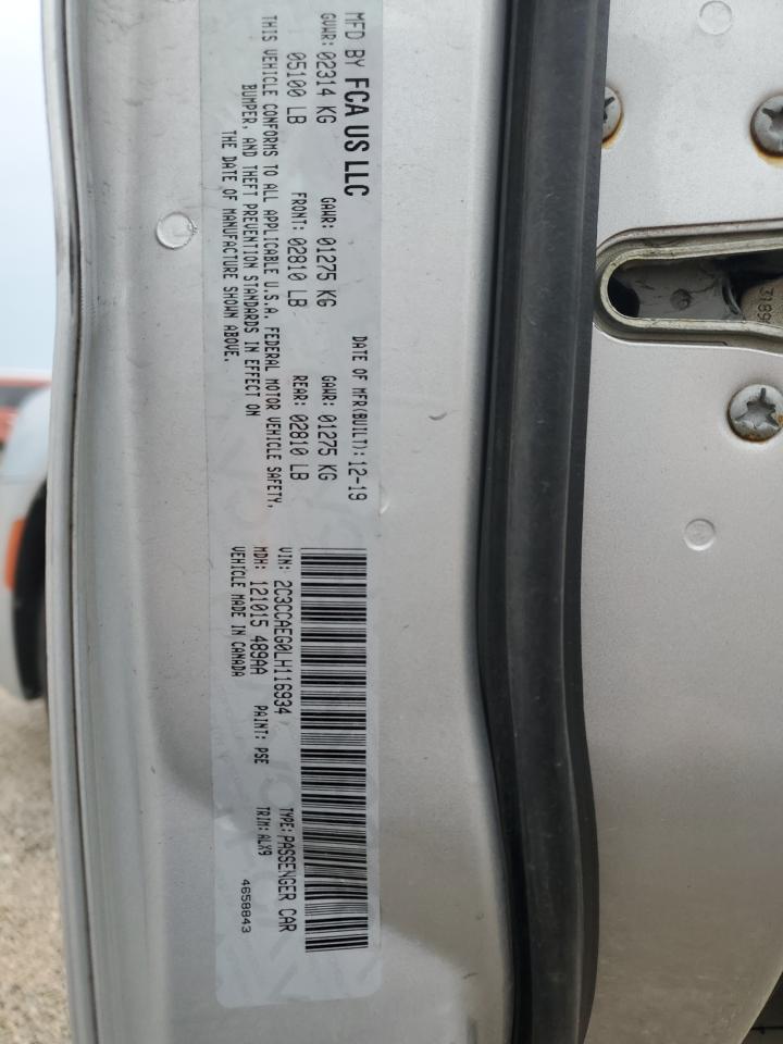 2020 Chrysler 300 Limited VIN: 2C3CCAEG0LH116934 Lot: 67843945