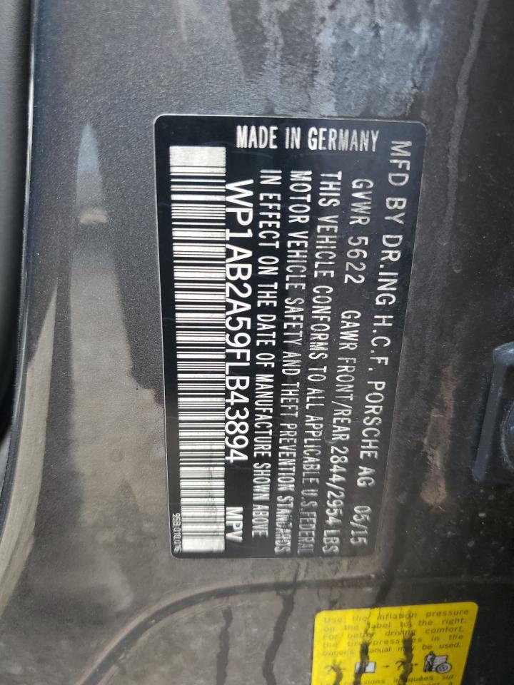 2015 Porsche Macan S VIN: WP1AB2A59FLB43894 Lot: 68826505