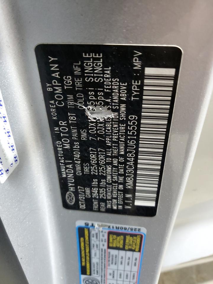 2018 Hyundai Tucson Sel VIN: KM8J3CA48JU615559 Lot: 70665885