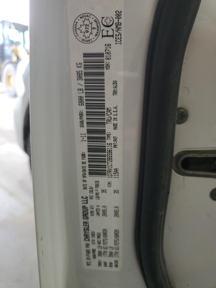 2011 Dodge Ram 1500 VIN: 1D7RV1CT2BS596116 Lot: 68400095