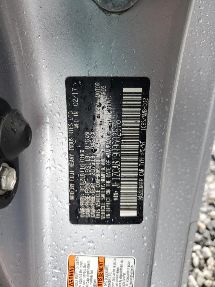 2017 Subaru Brz 2.0 Premium VIN: JF1ZCAB19H9602578 Lot: 67525765