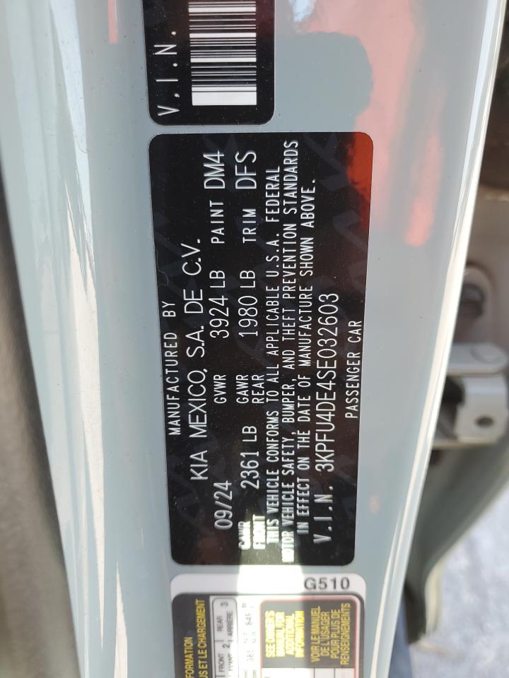 2025 Kia K4 Ex VIN: 3KPFU4DE4SE032603 Lot: 68262145