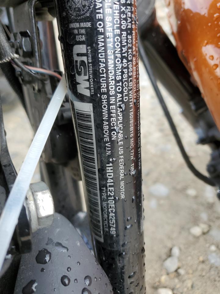 2014 Harley-Davidson Xl883 Iron 883 VIN: 1HD4LE210EC425749 Lot: 70164365