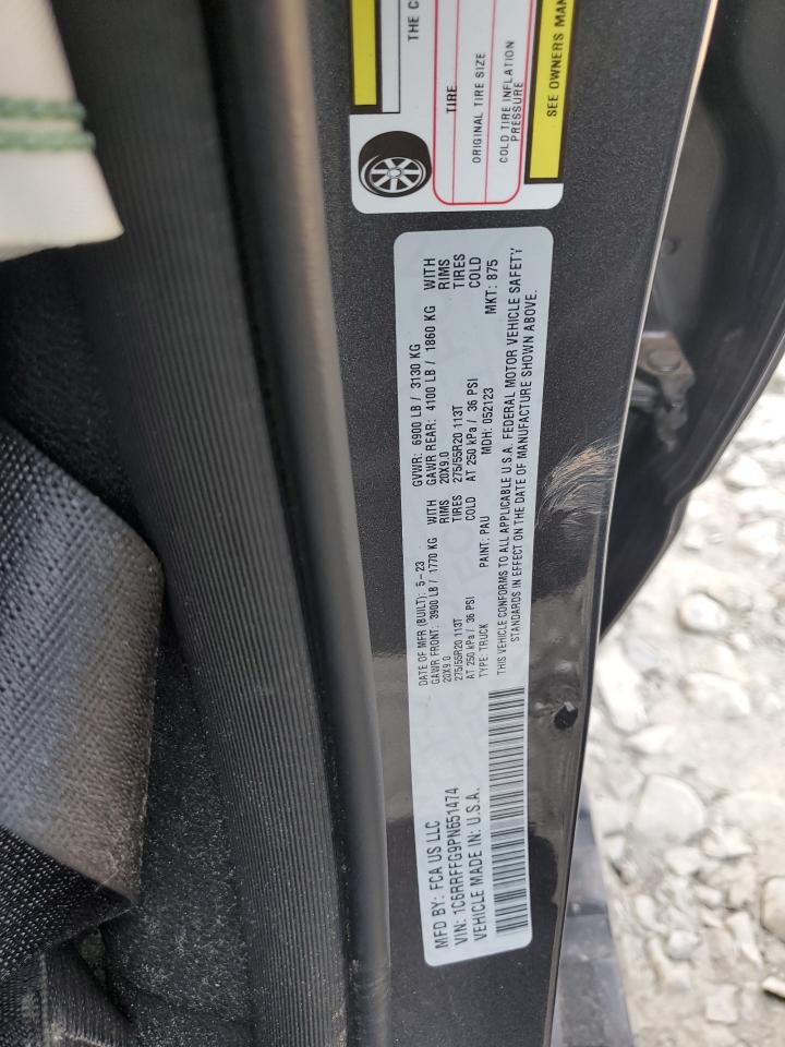 2023 Ram 1500 Big Horn/Lone Star VIN: 1C6RRFFG9PN651474 Lot: 67403885