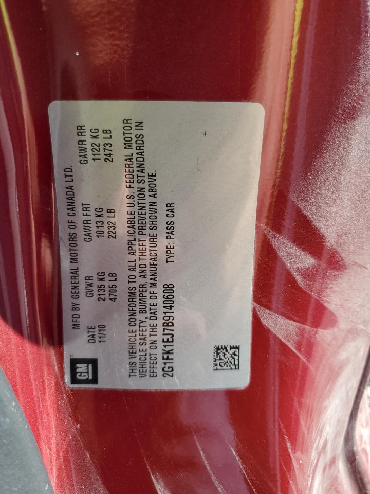 2011 Chevrolet Camaro 2Ss VIN: 2G1FK1EJ7B9140608 Lot: 70404785