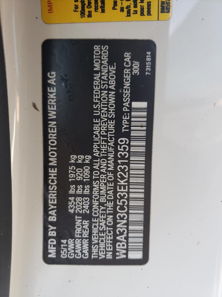 2014 BMW 428 I VIN: WBA3N3C53EK231359 Lot: 69419295