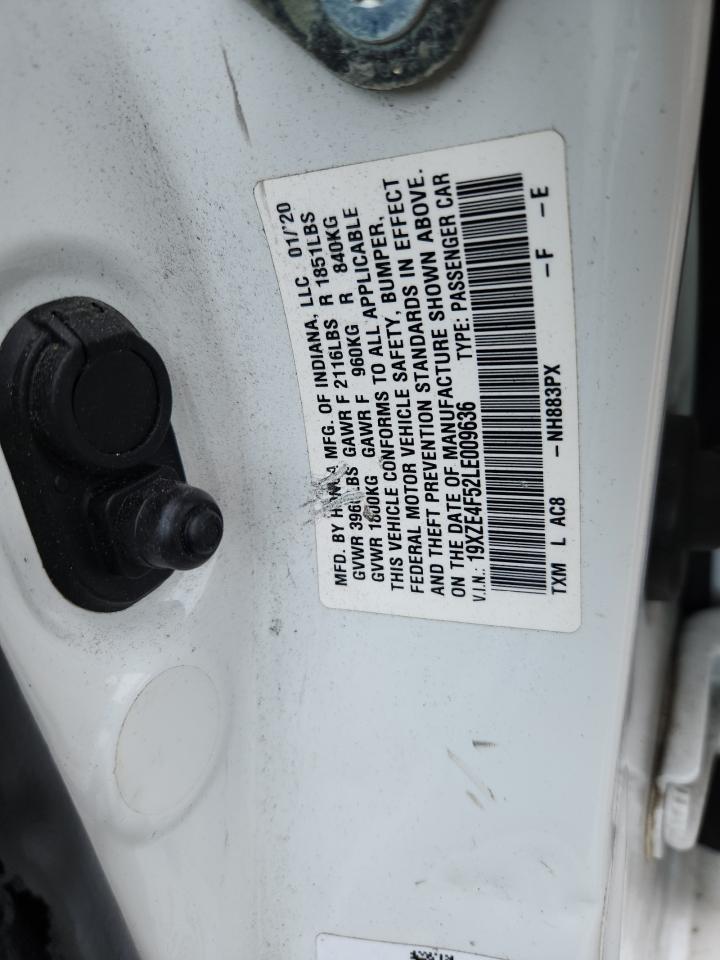 2020 Honda Insight Ex VIN: 19XZE4F52LE009636 Lot: 69588815