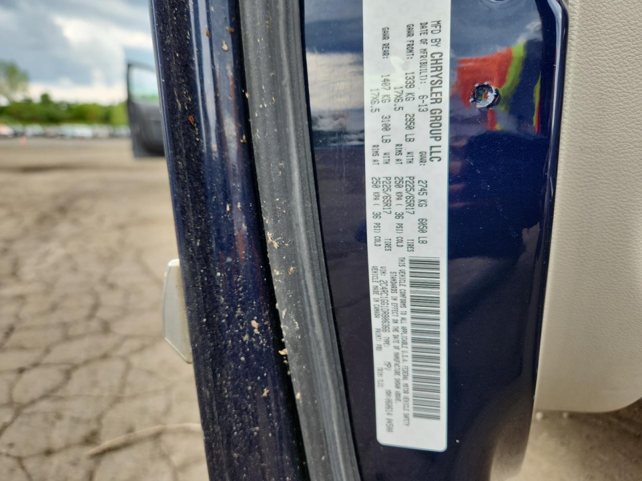 2013 Chrysler Town & Country Limited VIN: 2C4RC1GG1DR806366 Lot: 71046925