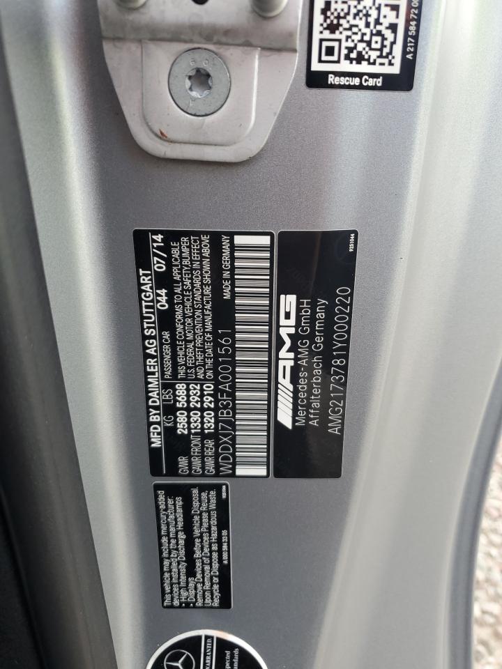 WDDXJ7JB3FA001561 2015 Mercedes-Benz S 63 Amg