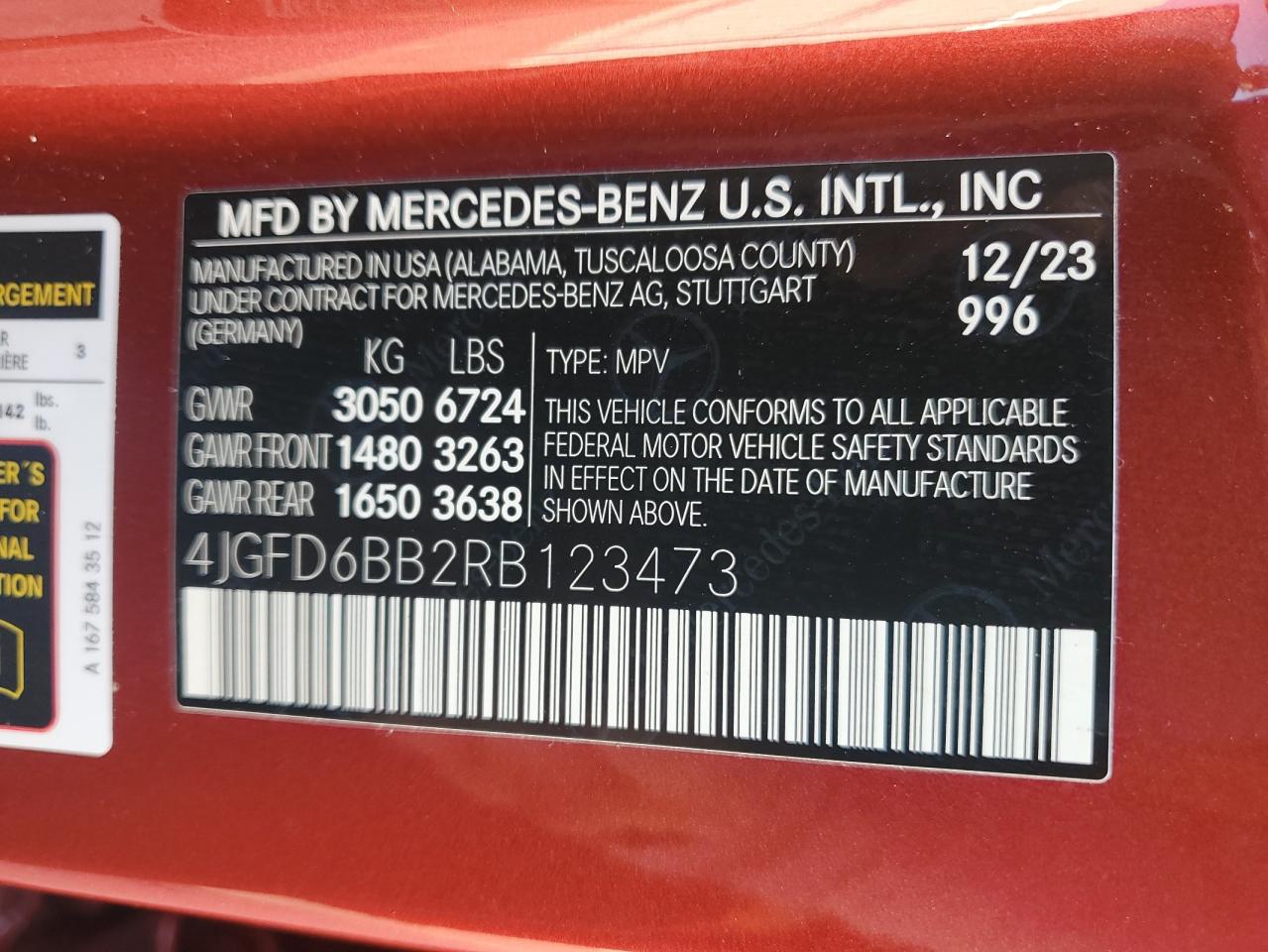 2024 Mercedes-Benz Gle Coupe Amg 53 4Matic VIN: 4JGFD6BB2RB123473 Lot: 68900725