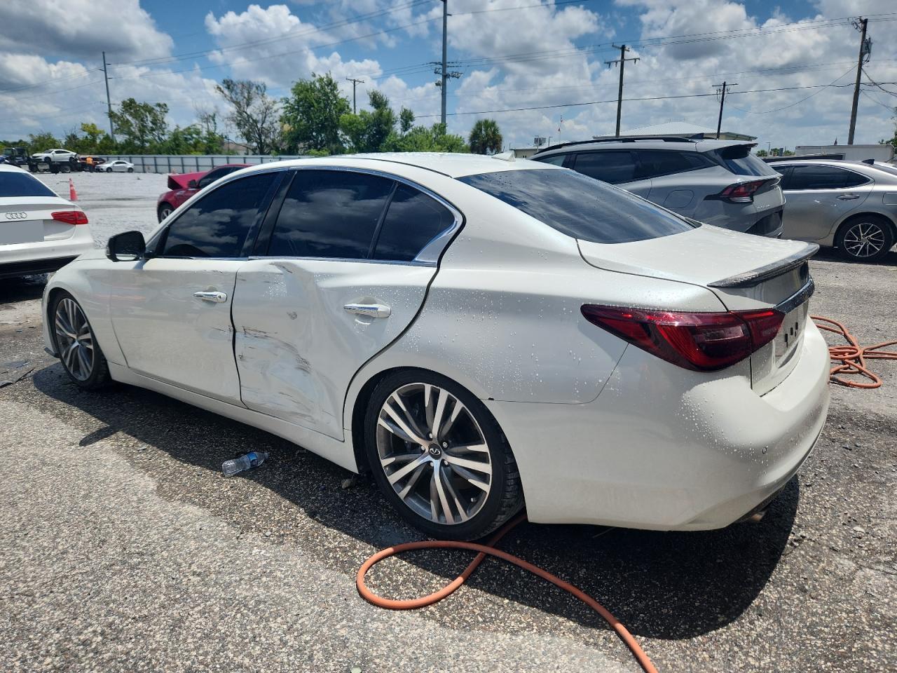 2018 Infiniti Q50 Luxe white null gas JN1EV7AP8JM353059 photo #3