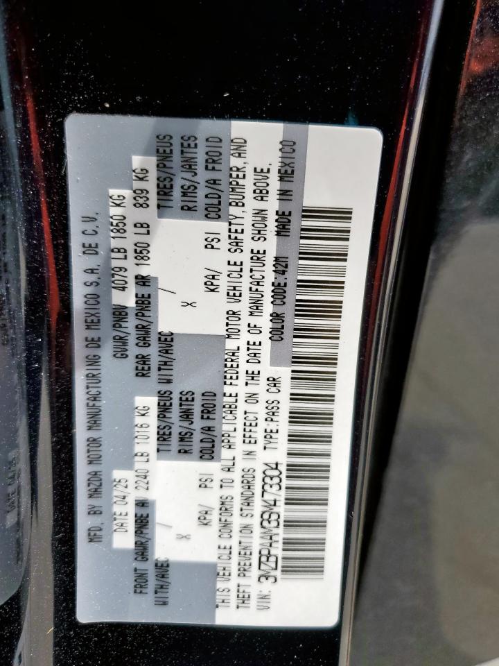 2025 Mazda 3 VIN: 3MZBPAAM3SM473304 Lot: 63461785
