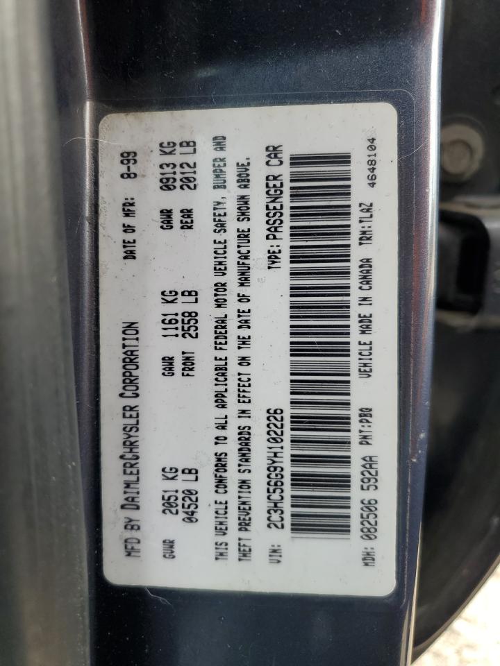 2000 Chrysler Lhs VIN: 2C3HC56G9YH102226 Lot: 69299035