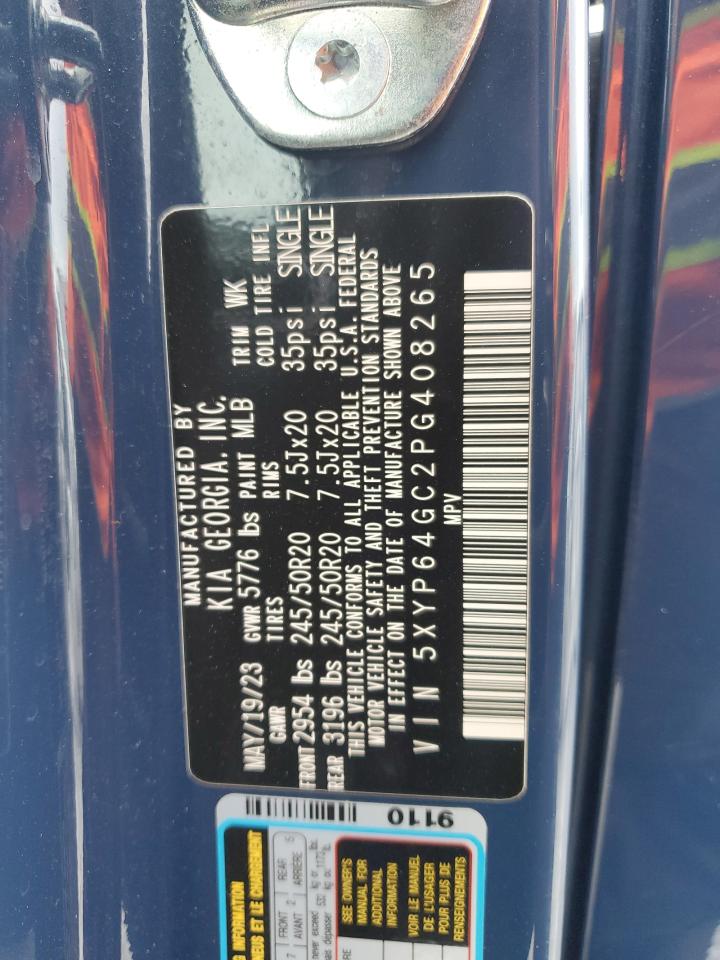 2023 Kia Telluride S VIN: 5XYP64GC2PG408265 Lot: 69193655