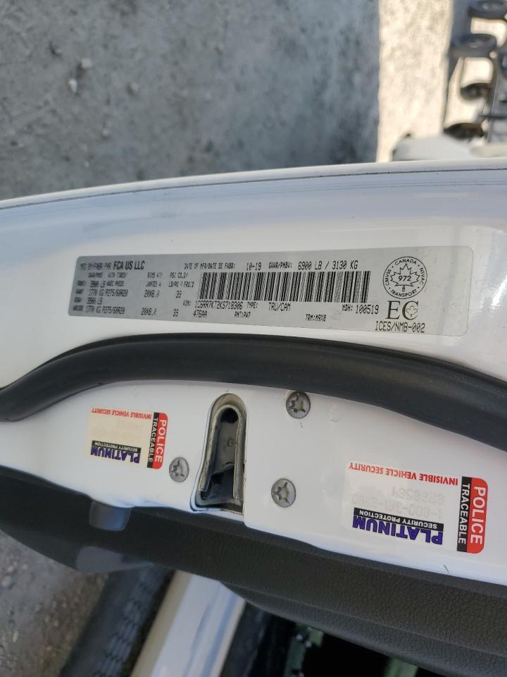 2019 Ram 1500 Classic Tradesman VIN: 1C6RR7KT2KS718306 Lot: 70114305