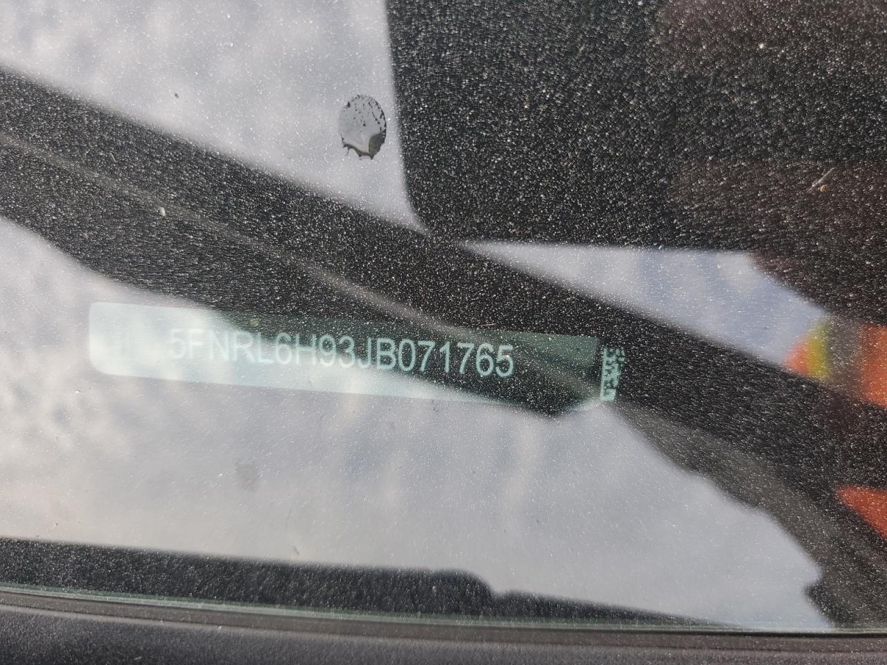 2018 Honda Odyssey Elite VIN: 5FNRL6H93JB071765 Lot: 43260472