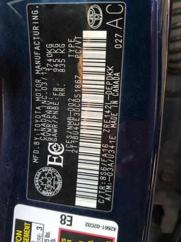 2013 TOYOTA COROLLA BASE  