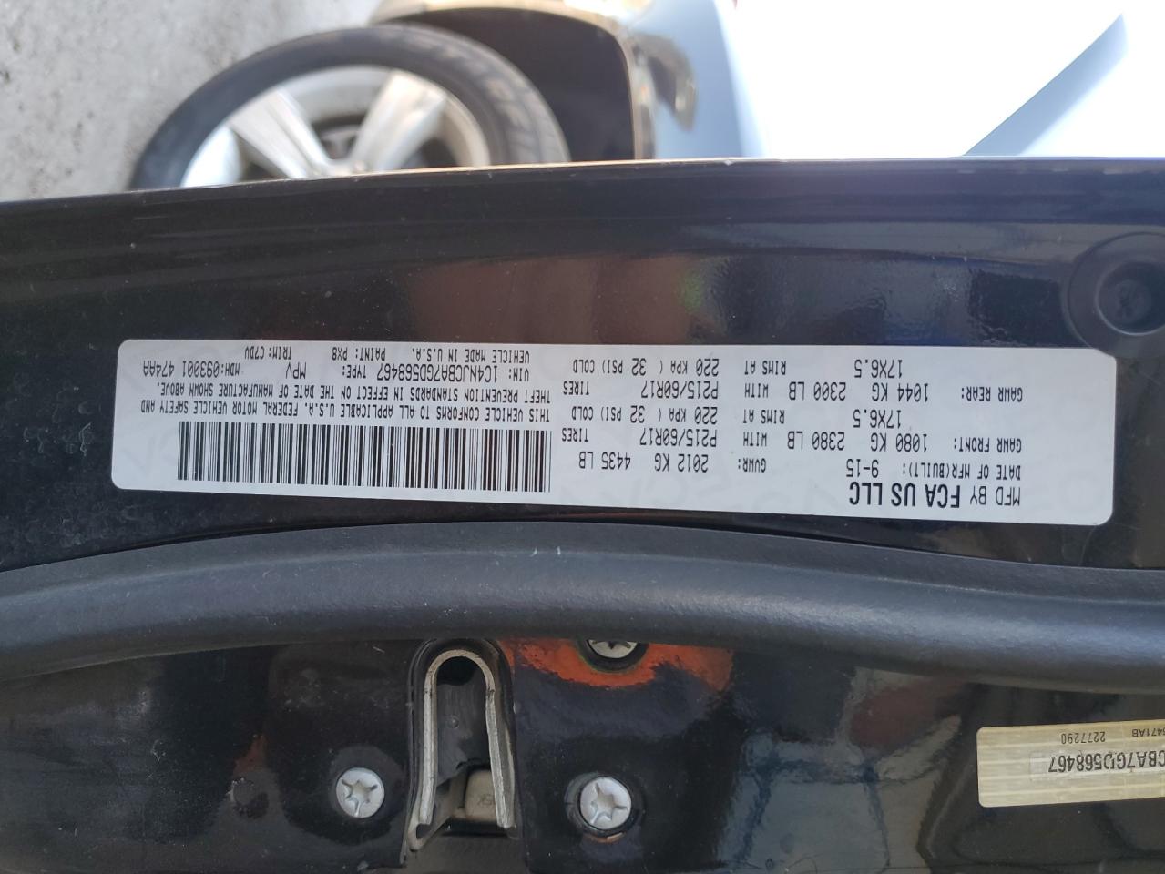 2016 Jeep Compass Sport VIN: 1C4NJCBA7GD568467 Lot: 69986175