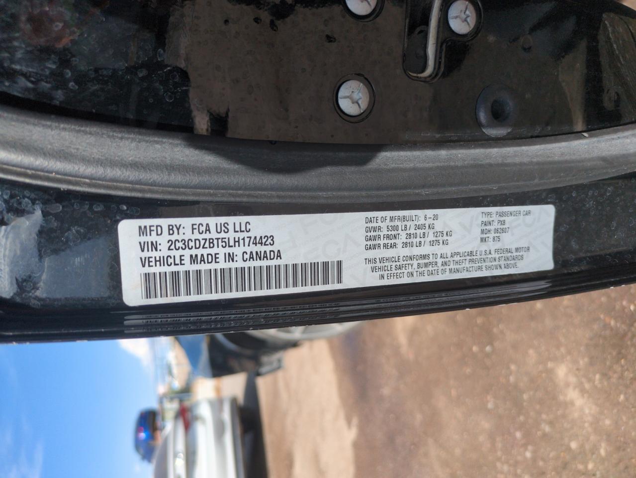 2020 Dodge Challenger R/T VIN: 2C3CDZBT5LH174423 Lot: 67930755