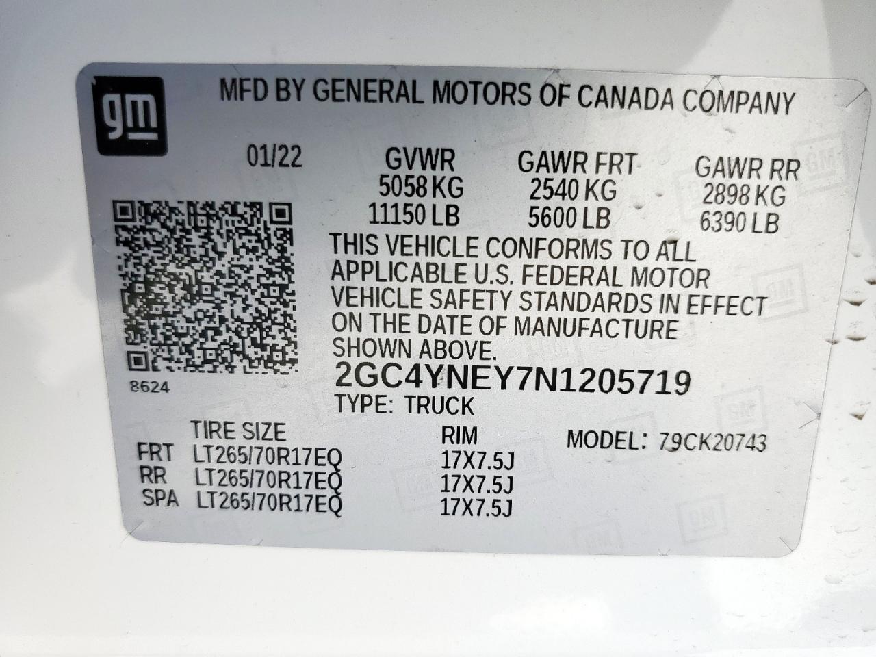 2022 Chevrolet Silverado K2500 Heavy Duty Lt VIN: 2GC4YNEY7N1205719 Lot: 67645135