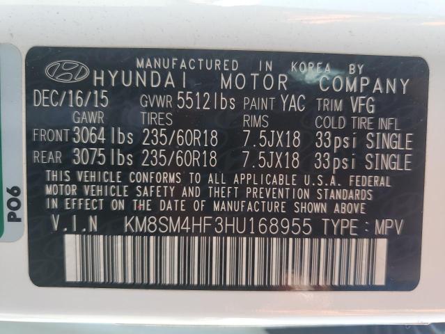 2017 HYUNDAI SANTA FE SE  
