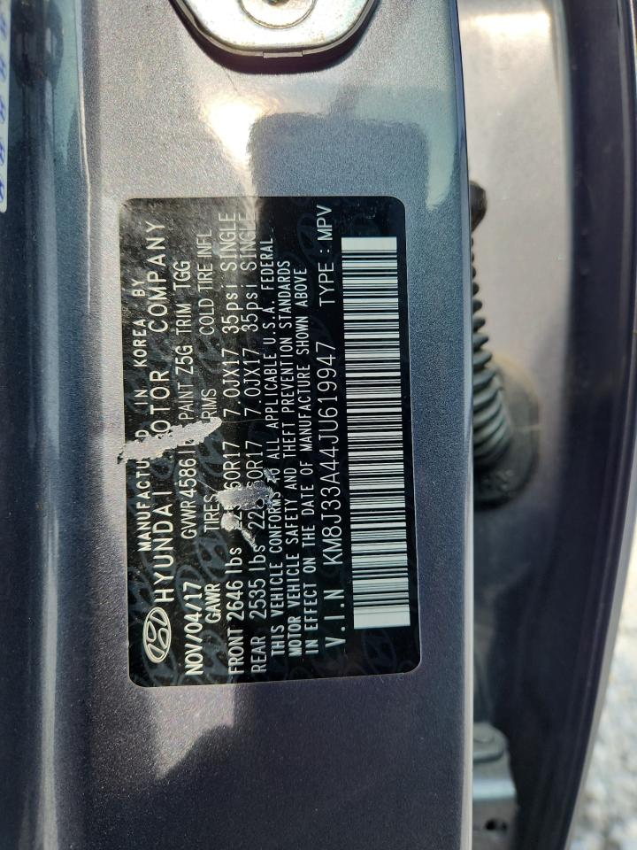 2018 Hyundai Tucson Sel VIN: KM8J33A44JU619947 Lot: 69570545