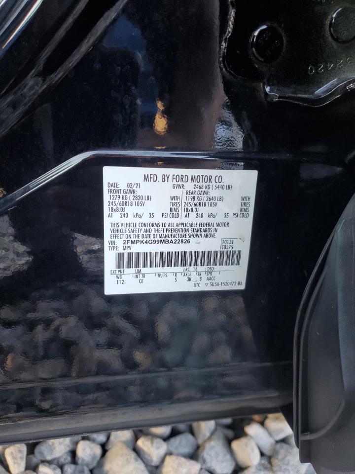 2021 Ford Edge Se VIN: 2FMPK4G99MBA22826 Lot: 69471965