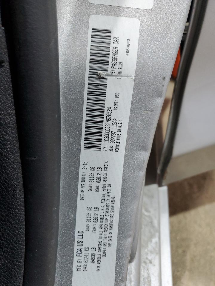 2015 Chrysler 200 S VIN: 1C3CCCDG6FN678524 Lot: 68263815