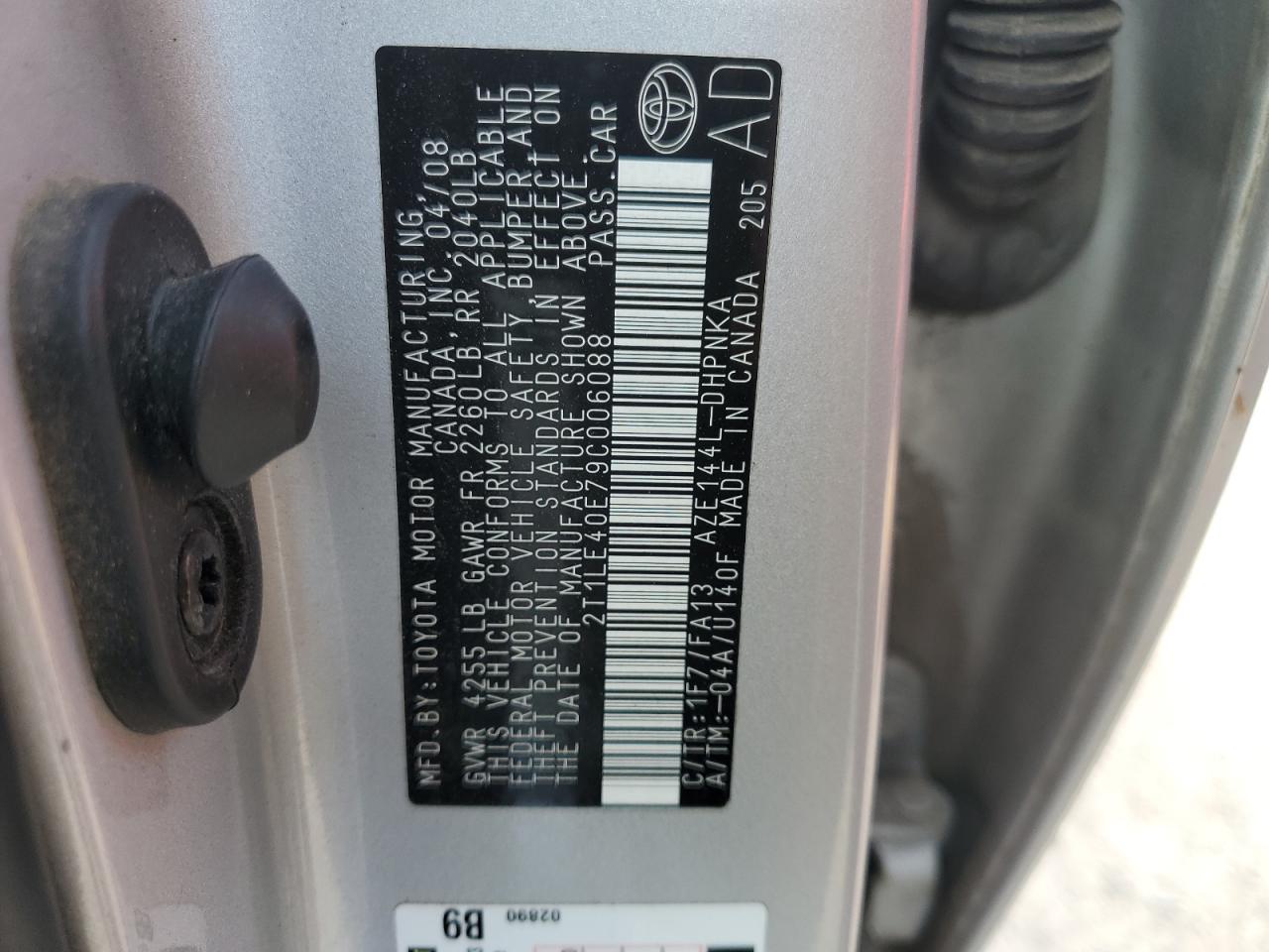 2009 Toyota Corolla Matrix S VIN: 2T1LE40E79C006088 Lot: 66644785