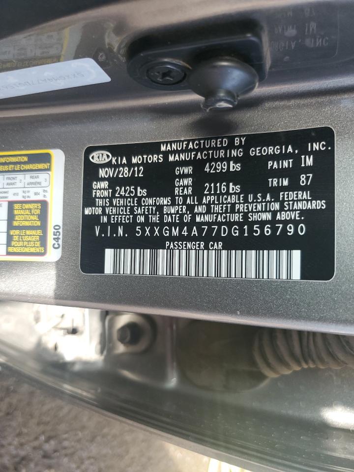 2013 Kia Optima Lx VIN: 5XXGM4A77DG156790 Lot: 68851615