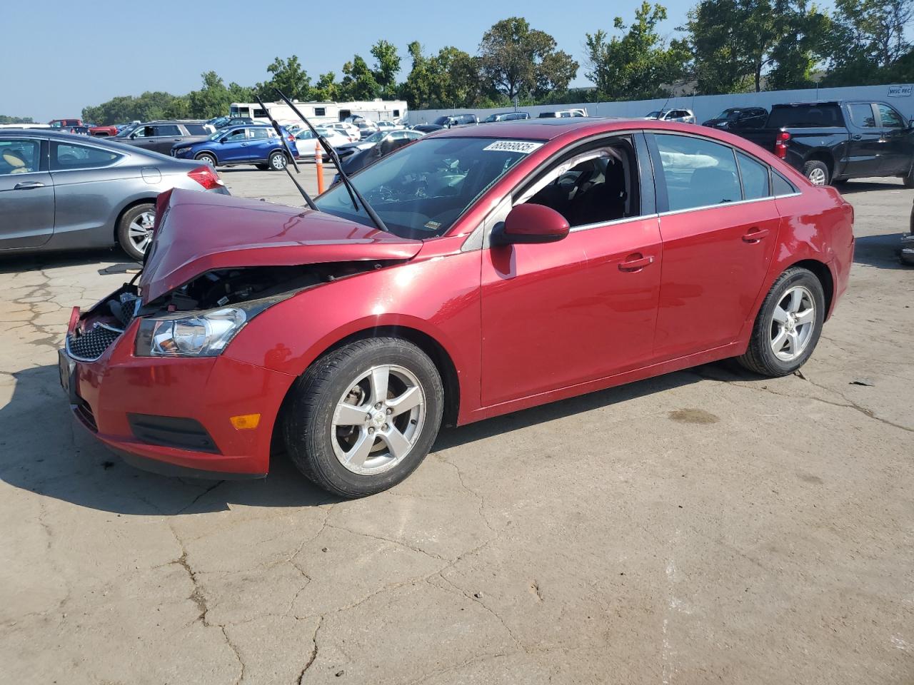 2013 Chevrolet Cruze Lt red sedan gas 1G1PC5SB9D7329609 photo #1