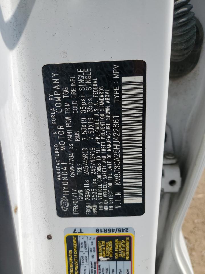 2017 Hyundai Tucson Limited VIN: KM8J3CA25HU422861 Lot: 70654465