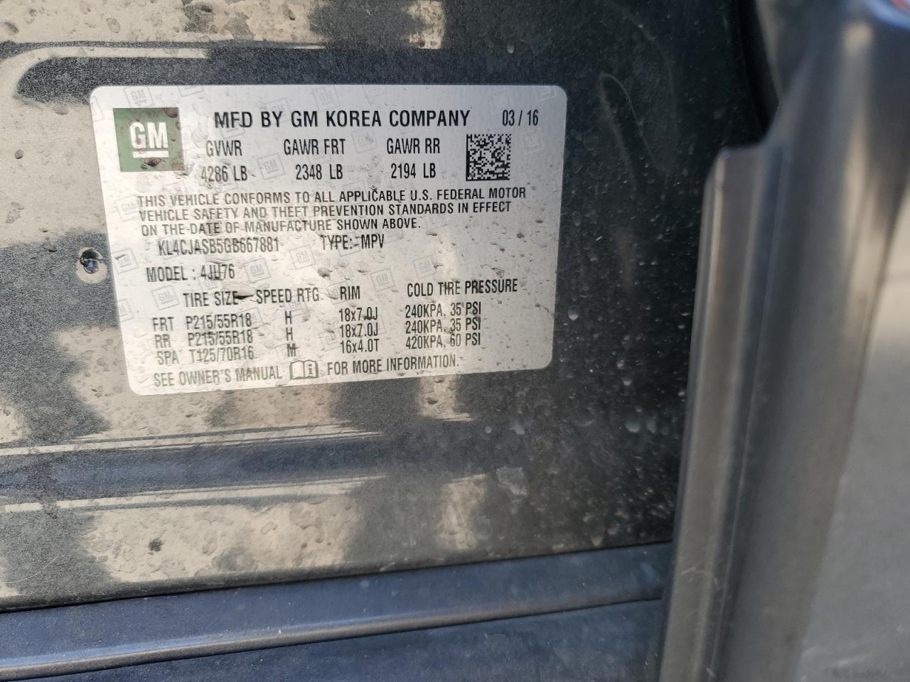 2016 Buick Encore VIN: KL4CJASB5GB667881 Lot: 70920435