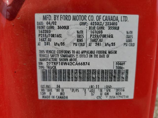 2002 FORD F150   