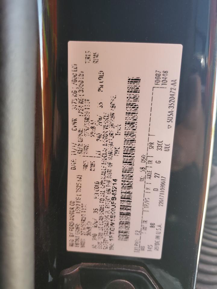 2018 Ford F150 Supercrew VIN: 1FTEW1E50JFB45214 Lot: 69803455