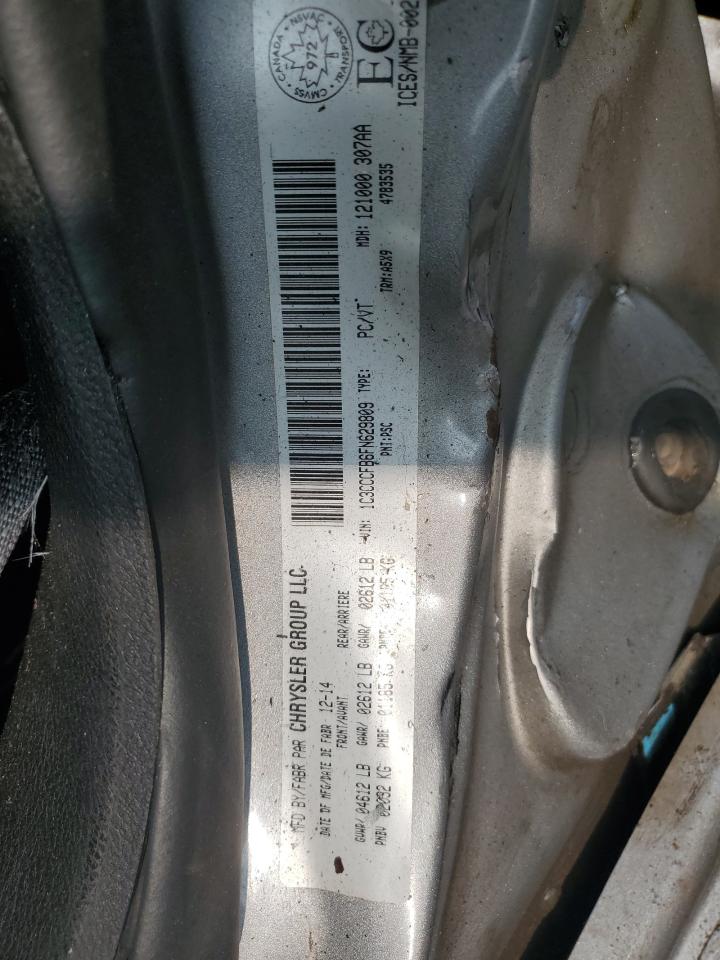 2015 Chrysler 200 Lx VIN: 1C3CCCFB6FN629809 Lot: 68088215