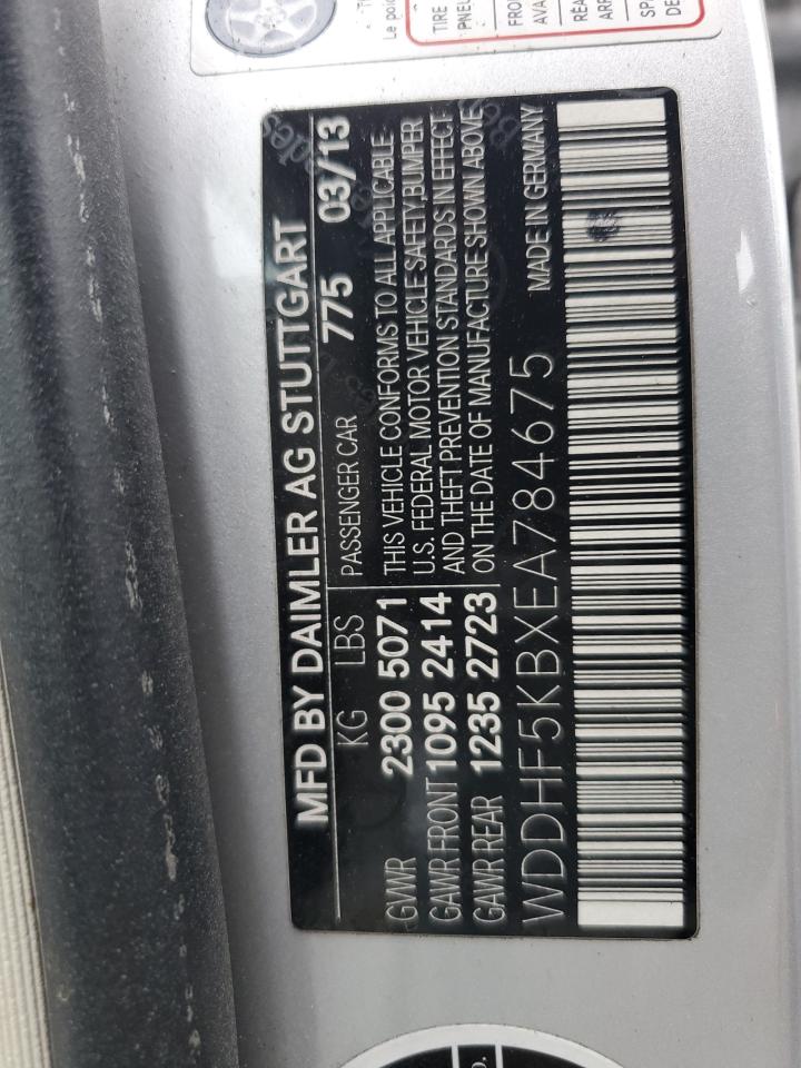 2014 Mercedes-Benz E 350 VIN: WDDHF5KBXEA784675 Lot: 69209005