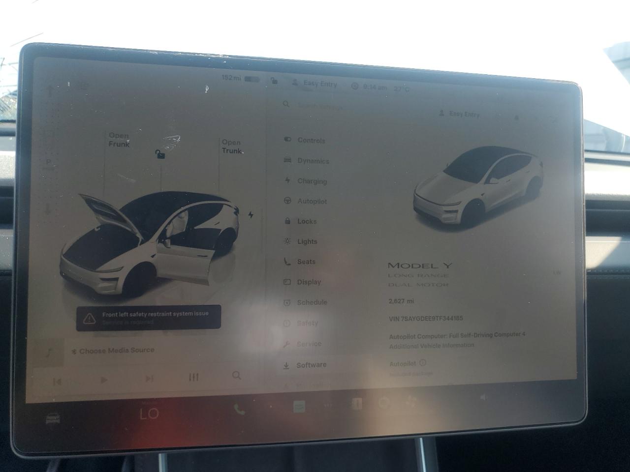 2026 Tesla Model Y VIN: 7SAYGDEE9TF344185 Lot: 68936395