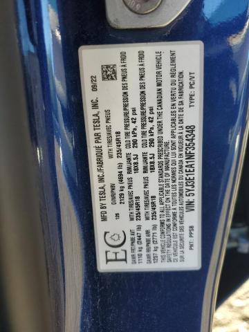 2022 TESLA MODEL 3   