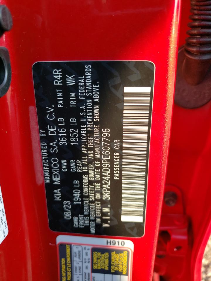 2023 Kia Rio Lx VIN: 3KPA24AD9PE607796 Lot: 68740755