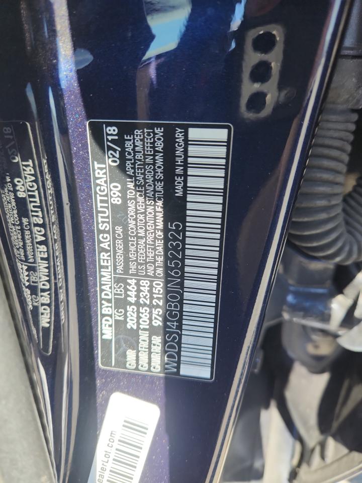 2018 Mercedes-Benz Cla 250 4Matic VIN: WDDSJ4GB0JN652325 Lot: 69440675