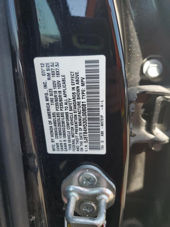 2013 Acura Rdx Technology VIN: 5J8TB4H53DL008081 Lot: 71002505