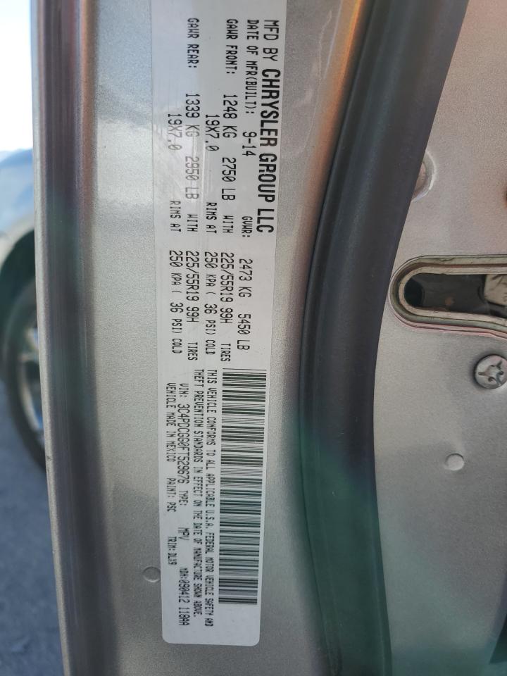 2015 Dodge Journey Crossroad VIN: 3C4PDCGG0FT529676 Lot: 70231195