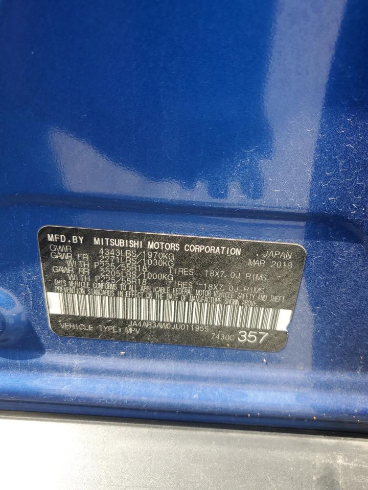 2018 Mitsubishi Outlander Sport Es VIN: JA4AR3AW0JU011955 Lot: 70380725