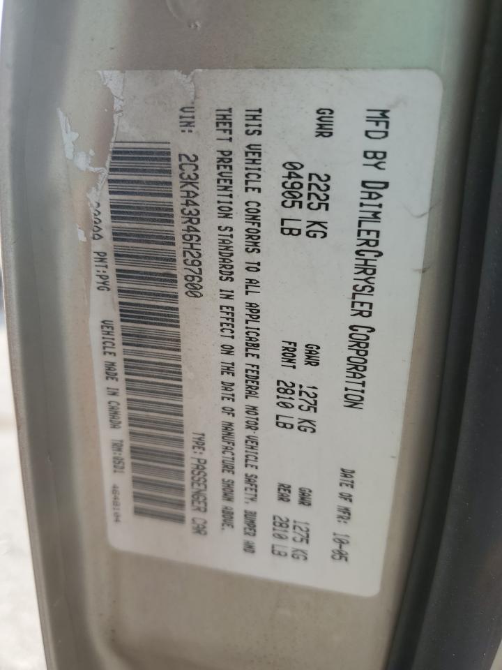 2006 Chrysler 300 VIN: 2C3KA43R46H297600 Lot: 69025655