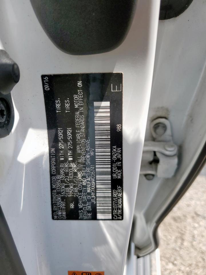 2017 Lexus Lx 570 VIN: JTJHY7AX6H4226741 Lot: 66945125