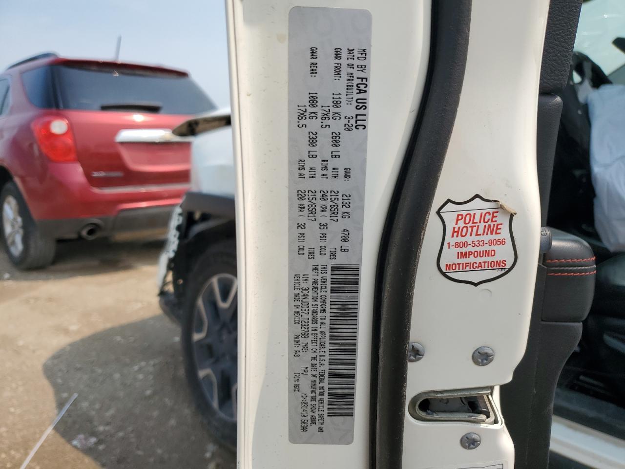 2020 Jeep Compass Trailhawk VIN: 3C4NJDDB7LT232768 Lot: 67677265